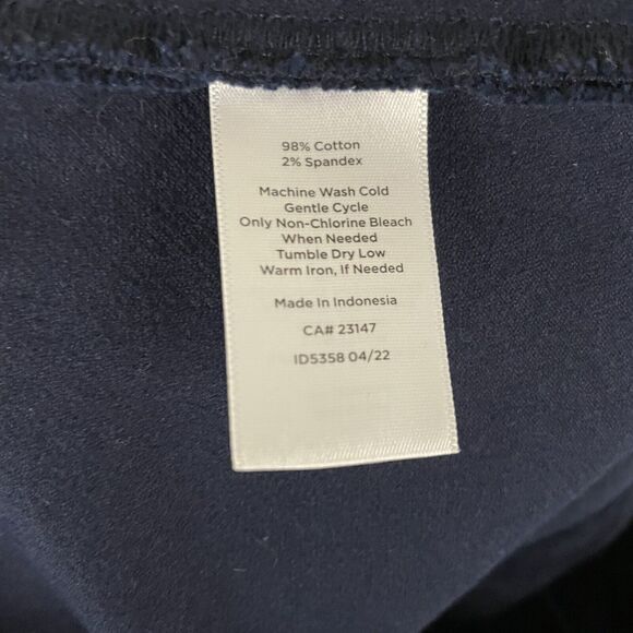 Talbots Womens 10 Dark Blue Fine Corduroy Side Zip Skirt Straight - Picture 5 of 6